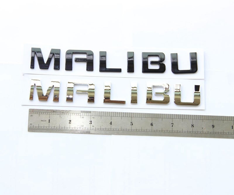 Yoaoo 2Pack OEM Chrome Malibu Nameplate Letter Emblem Badge Glossy Compatible with Malibu - Image 3